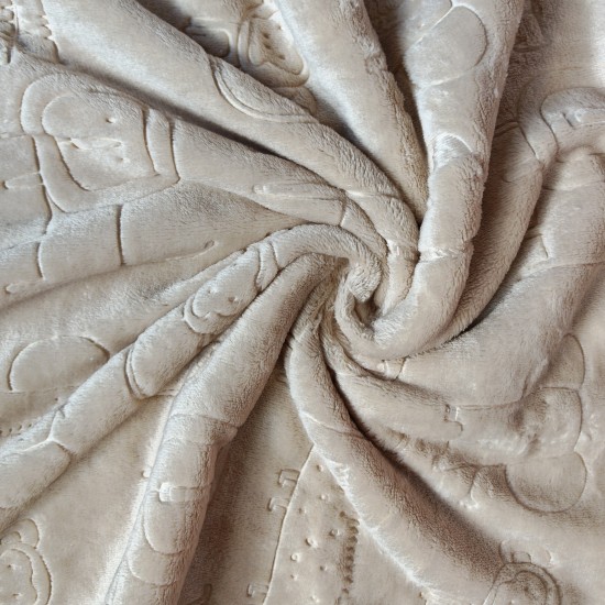 Embossed flannel, lion