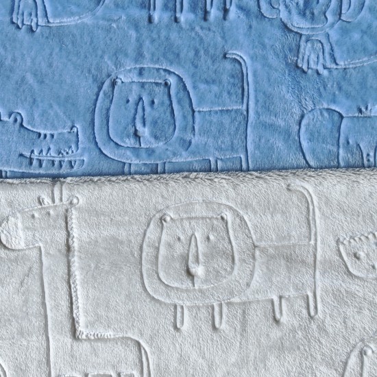 Embossed flannel, lion